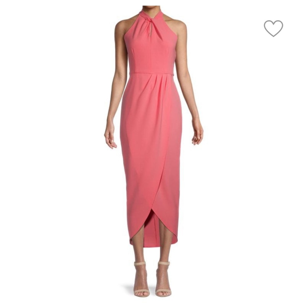 BNWT Julia Jordan Twist-Knot Tulip Hem Dress in Melon - Never Worn